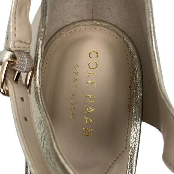 Cole Haan Soft Gold Sadie Grand Cork Wedges - Size 10.5 - Women - Picture 11 of 13